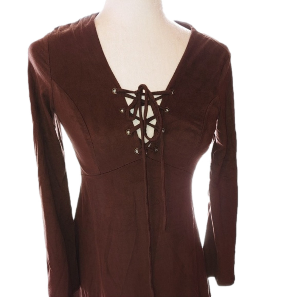 Altar'd State Brown BOHO Tunic Dress Top S